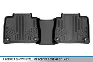SMARTLINER Custom Fit Floor Mats 2nd Row Liner Black for 2020-2021 Mercedes-Benz GLE-Class
