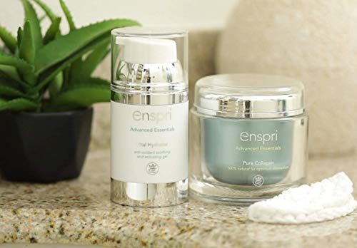 Enspri Ultra PURE Collagen Peptides Powder Mask: 5-Min Anti-Aging Facial Kit, 25 treatments 2 Step System including Vital Hydrator Anti-aging, reduce age spots, shrinks pores and increased elasticity