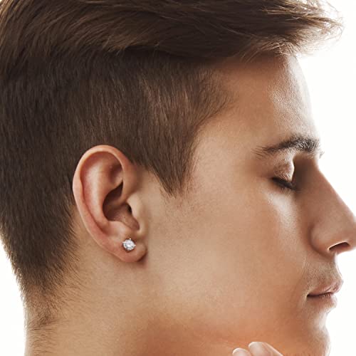 MomentWish Stud Earrings for Women,1Carat Moissanite Earrings, D Color VVS1 Simulated Diamond 925 Sterling Silver Solitaire Earrings