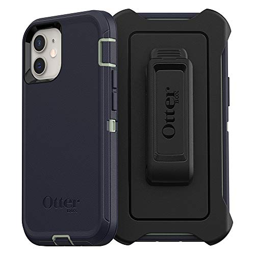 OtterBox Defender Series SCREENLESS Edition Case for iPhone 12 Mini - Varsity Blues (Desert SAGE/Dress Blues)