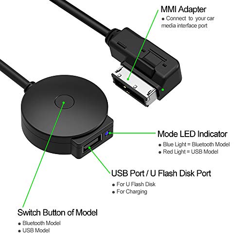 YOOSEN Bluetooth Adapter Cable for Mercedes Benz Media Inerface MMI System Pair USB Android iPhone iPad iPod Touch Smartphone etc.