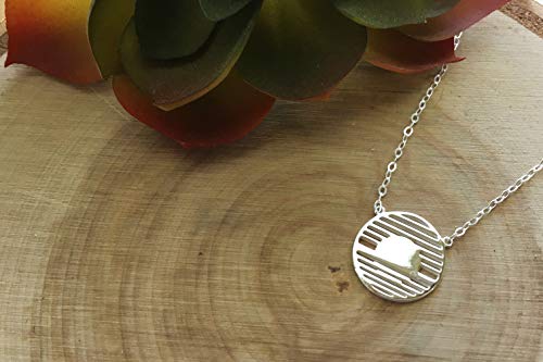 EFYTAL Inspirational Gifts, 925 Sterling Silver Bravery Linear Necklace, Geometric Pendant Jewelry for Women, Motivational Quotes, Gift Ideas for Her, Best Friend