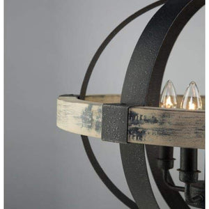 Artcraft Lighting Castello 4-Light Mini Chandelier, Black