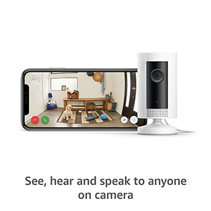 Introducing Ring Indoor Cam, Compact Plug-In HD security camera with two-way talk, White, Works with Alexa – 4-Pack