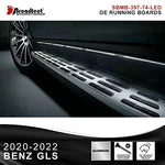2020-2022 Mercedes Benz GLS OE Style Running Boards - Aluminum with Black Accents - LED Options (OE Style with LED Options)