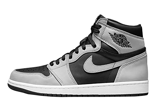 Nike Mens Air Jordan 1 Retro High Sneaker, Adult, Black/Lt Smoke Grey-White, 10.5 M US