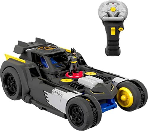 Imaginext DC Super Friends Batman Transforming Batmobile Remote Control Car with Lights and Sounds, Preschool Toys for Pretend Play