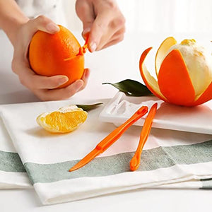 Orange Citrus Peelers 10pcs Citrus Remover Safe Plastic Easy Slicer Cutter Lemon Cutter Peeler Remover Opener Fruit Tools Kitchen Gadget Tool