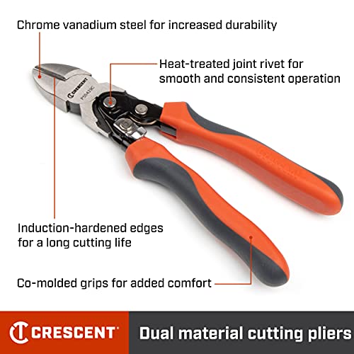 Crescent 8" Pro Series Diagonal Compound Action Dual Material Cutting Pliers - PS5429C