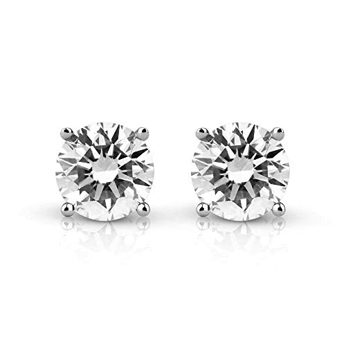 Spark Diamonds Round Diamond Stud Earrings for Women, 0.5 ct White Diamond, Brilliant Cut, 14K White Gold, Lab-Grown Diamond Jewelry (I-J Color, VS1-VS2 Clarity)