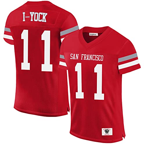 kopkoc San Francisco Football Aiyuk 11 I-Yock Stitched Scarlet Jerseys
