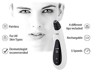 Spa Sciences MIO Diamond Microdermabrasion Blackhead Remover, Pore Suction Tool–Rechargeable-Dermatologist Recommended Skin Resurfacing System for Anti-Aging-Exfoliator for Acne Scars/Wrinkles
