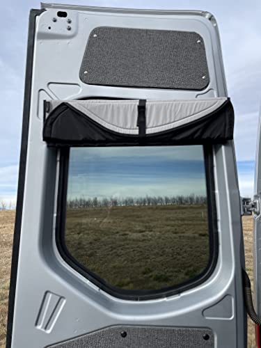 VanEssential Mercedes-Benz Sprinter (Van Year 2019 to Current) Insulated Blackout Rear Door Covers (Pair) - Cool Gray