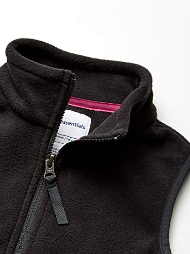 Amazon Essentials Girls' Polar Fleece Vest, Black, Medium