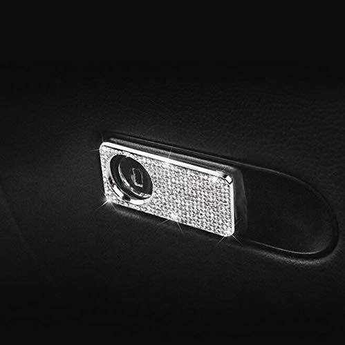 YUWATON Car Bling Accessorie for Mercedes-Benz A200 B200 C300 W205 E300 W212 CLA 250 GLA 250 GLC 300 GLE GLB CLS 400 Copilot Storage Glove Box Switch Handle Crystal Rhinestones Decals