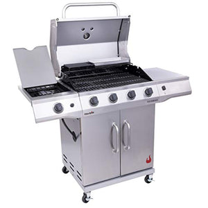 Char-Broil 463354021 Performance 4-Burner Cabinet Style Liquid Propane Gas Grill, Stainless Steel