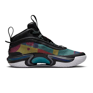 Nike Boy's Jordan AJ XXXVI Basketball Shoes 004, Black/Rush Pink/Washed Teal, 5 Big Kid US