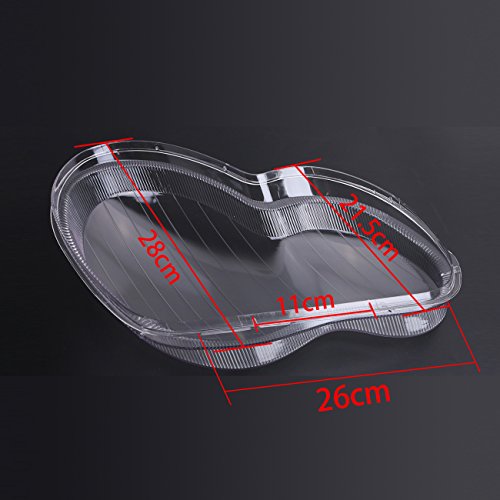 For Mercedes Benz Headlight Lens Replacement W203 C-Class C230 C280 C350 Car Plastic Shell Restoration Cover 2001-2007 (left + right)