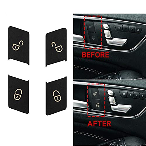 RDBS Fits for Button Repair Kit Steering Wheel | AC | Window | Radio | Number | Door & Air Conditioner Decals Stickers for 2007-2014 Mercedes Benz W204 C250 C350 E-Class ML GL GLK