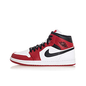 Jordan Men's Shoes Nike Air 1 Mid Chicago 554724-173 (Numeric_9_Point_5) White/Gym Red/Black