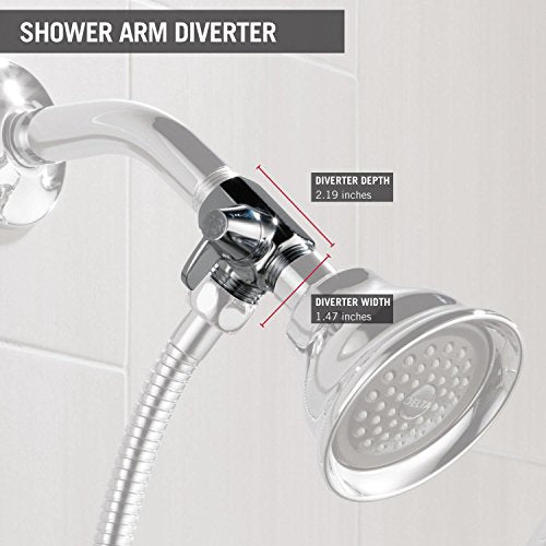 Delta Shower Arm Diverter for Hand Shower, Chrome