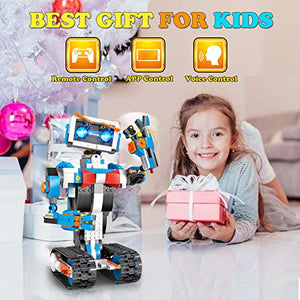 OKK Robot Building Toys for Boys, STEM Projects for Kids Ages 8-12, Remote & APP Controlled Engineering Learning Educational Coding DIY Building Kit Rechargeable Robot Toy Gifts for Girls (635 Pieces)