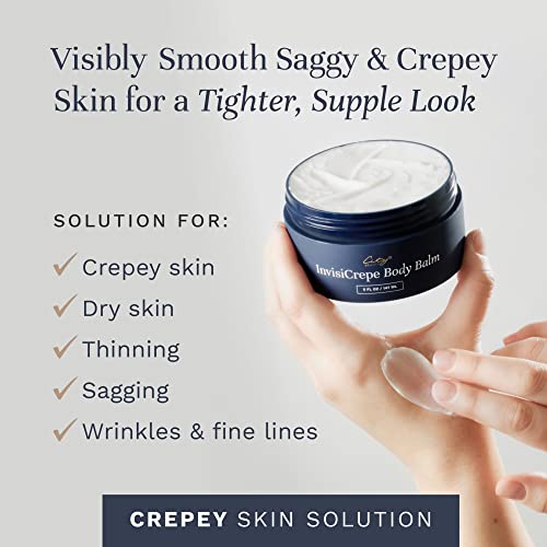 City Beauty InvisiCrepe Body Balm - Firming Body Cream - Solution for Wrinkles & Crepe Skin - Chest, Arms, Hands, Stomach, & Legs - Clean Formula with Niacinamide - Anti-Aging Cruelty-Free Skin Care