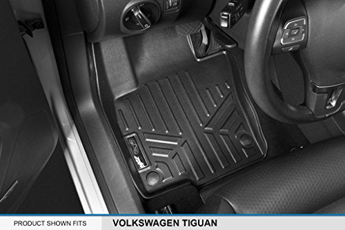 MAXLINER Floor Mats 2 Row Liner Set Black for 2009-2017 Volkswagen Tiguan
