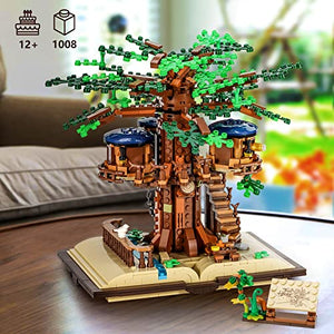 Mibido Ideas Tree House Building Kit with Led Lights, Build-and-Display Model Home or Office Decor for Adults Creative Forest Toy Gift for Kids Aged 12+, New 2022 (1008 Pieces)
