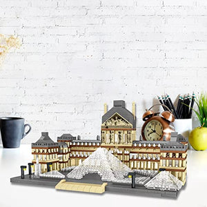 3300+ Pieces Architectural Louvre Miniature Block Set - World Famous Architectural Model Toys Gifts for Kids and Adults (LFG-001)