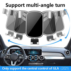 LUNQIN Car Phone Holder for 2021 Mercedes Benz GLA [Big Phones with Case Friendly] Auto Accessories Navigation Bracket Interior Decoration Mobile Cell Mirror Phone Mount