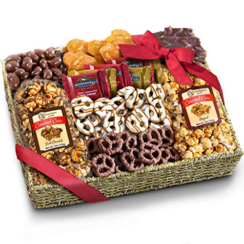 Chocolate Caramel and Crunch Grand Gift Basket for Christmas, Holiday, Snack, Business, Office and Family