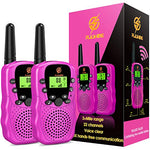 Girls Gifts Age 4-7, dmazing Walkie Talkies Toys with Backlit LCD Flashlight Christmas Birthday Gifts for 3-6 Year Old Girls Toys Age 4-8 Xmas Gifts for 3-6 Year Old Girls Stocking Stuffer Pink