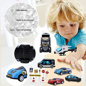 Toddler Toys for 3-4 Year Old Boys,Large Transport Cars Carrier Set Truck Toys with 12 Die-cast Vehicles Truck Toys Cars,Ideal Gift Toys for Kids Age 3-7