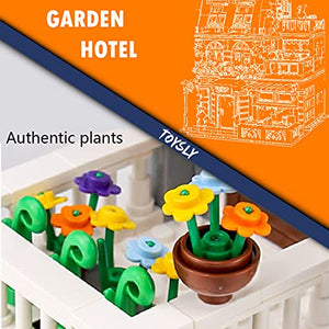 TOYSLY Garden Hotel Street MOC Building Blocks Toy, Towns Series Kits, Collectible Play Model Set and Building City Toys for Kids and Teens (1316 Pieces)