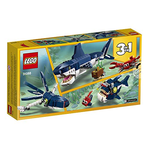 LEGO Creator 3in1 Deep Sea Creatures 31088 Building Toy Set for Kids, Boys, and Girls Ages 7+ (230 Pieces)