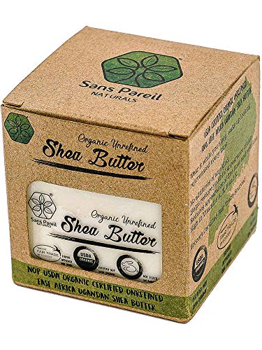 USDA Certified Organic Shea Butter: Highest Quality Unrefined Rare Nilotica, Certified Fair-Trade - Nourishes, Replenishes and Protects Skin and Hair - 8oz