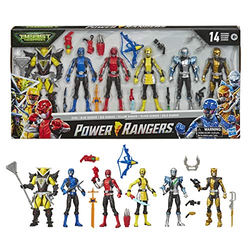 Power Rangers Beast Morphers 6 Inch Action Figure Multipack 6 Figures Included and Villain Toys with Accessories Inspired by The TV Show