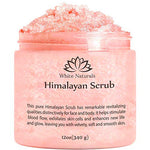 Pure Himalayan Pink Salt Body Scrub Wash With Exfoliate For Soft, Healthy Skin, Massaging For Sore Muscles & Skin Imperfection 12 oz