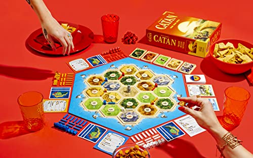 Catan Board Game (Base Game) | Family Board Game | Board Game for Adults and Family | Adventure Board Game | Ages 10+ | for 3 to 4 Players | Average Playtime 60 Minutes | Made by Catan Studio