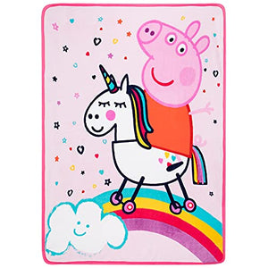 Peppa Pig Kids Bedding Super Soft Micro Raschel Throw, 46 in x 60 in, By Franco, Prints May Vary