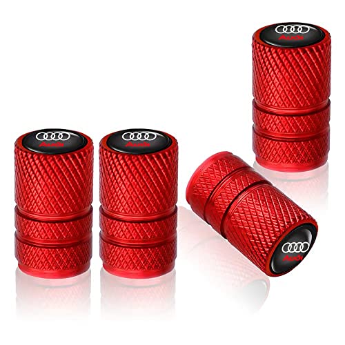 Compatible Audi Valve stem Cover Audi Accessories red