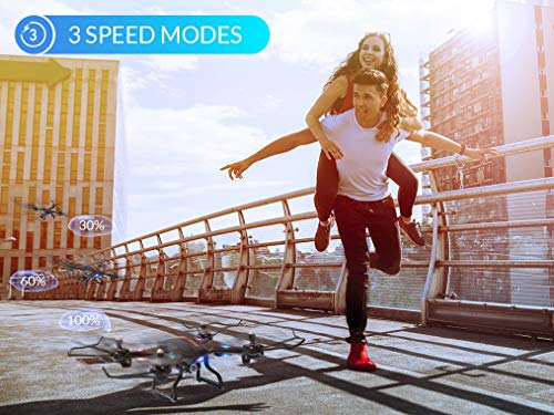 SNAPTAIN S5C WiFi FPV Drone with 720P HD Camera,Voice Control, Wide-Angle Live Video RC Quadcopter with Altitude Hold, Gravity Sensor Function, RTF One Key Take Off/Landing, Compatible w/VR Headset