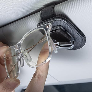 AiGMY for Mercedes Benz Sunglasses Holders for Car Sun Visor fit CLA CLS AMG GLC GLE GLS 250 300 Accessories, Leather Glasses Eyeglass Hanger Clip-on for Car Glasses Holder Mount for Car Sliver
