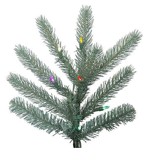 Vickerman 9' Colorado Blue Spruce Artificial Christmas Tree, Multi-Colored LED Lights - Faux Spruce Christmas Tree - Seasonal Indoor Home Decor