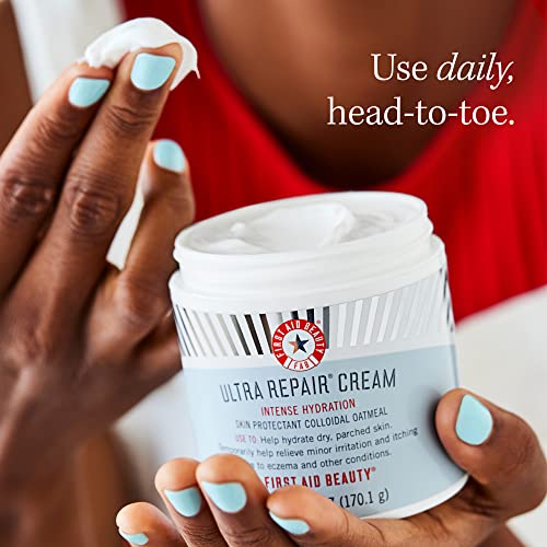 First Aid Beauty Ultra Repair Cream Intense Hydration Moisturizer for Face and Body – 6 oz.