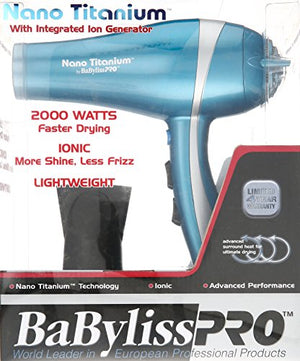 BaBylissPRO BABNT5548 Nano Titanium Hair Dryer, 2000 Watt