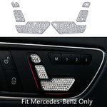 TopDall Type C Bling Crystal Rhinestone Seat Adjust Buttons Control Caps for Mercedes-Benz