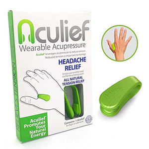 Aculief Wearable Acupressure Provides All Natural Tension Relief Using The LI4 Acupressure Point - Single Pack (Teal)