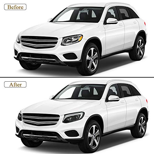 A&K Led Headlight Assembly for Mercedes Benz GLC250 W253 2016 2017 2018 2019 Driver and Passenger Side (Only Suitable for Benz with OEM Halogen Light)